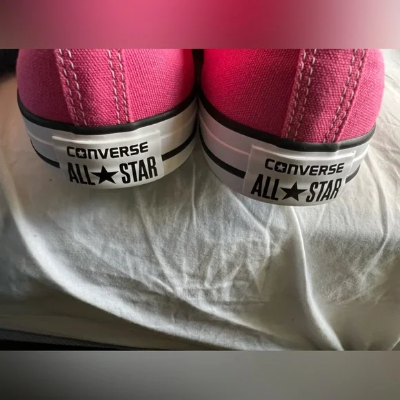Converse All Star Chuck Taylor Hot Pink 💞Low Top Sneakers Womens 11.5 Mens 9.5 - Picture 10 of 16